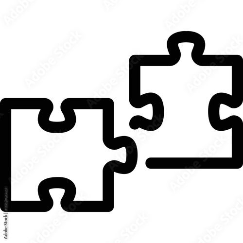  Simple vector icon on a theme puzzle