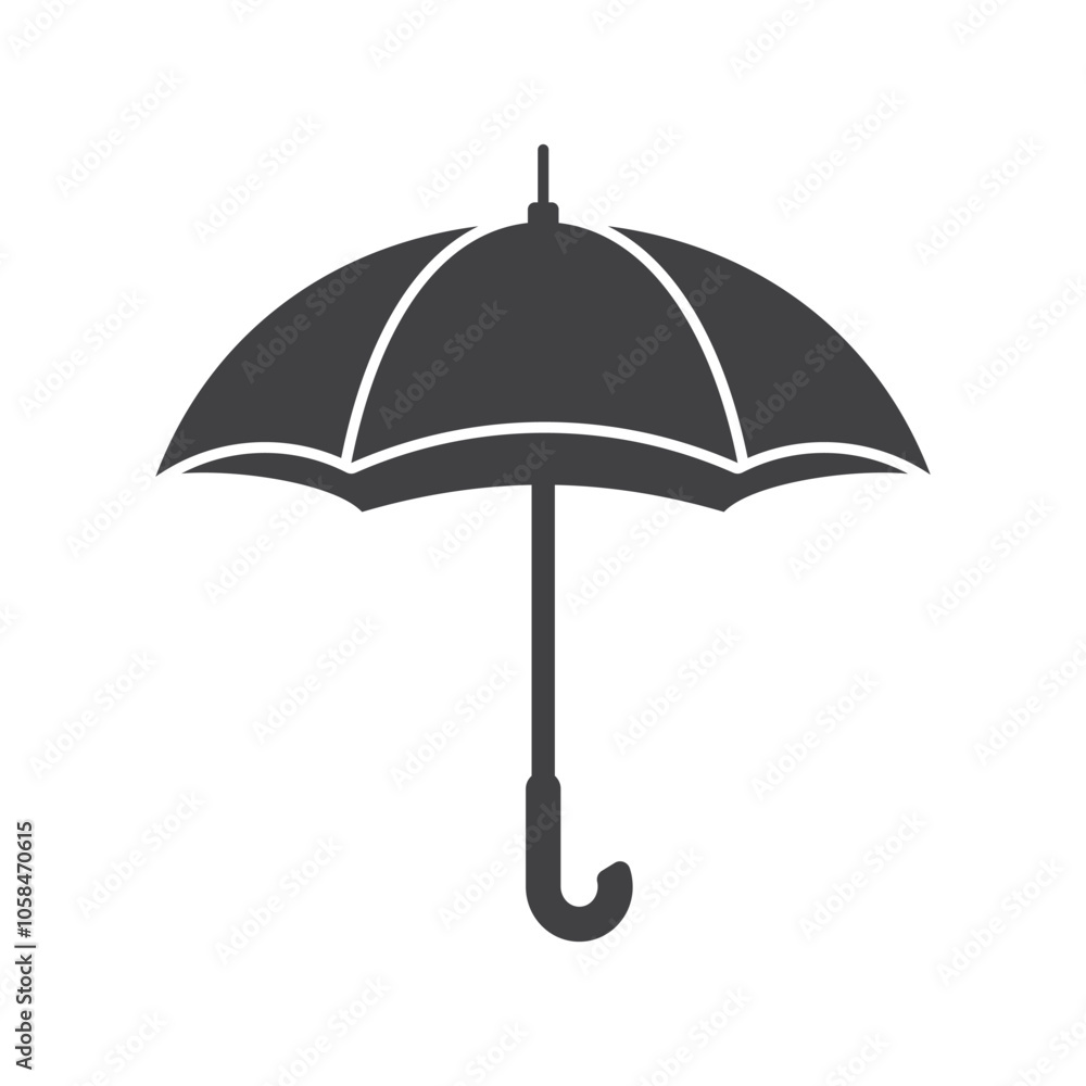 Waterproof umbrella icon in flat style. Parasol vector illustration on isolated background. Rainy protection sign business concept. Waterproof umbrella icon in flat style. Parasol vector illustration on isolated background. Rainy protection sign business concept.
