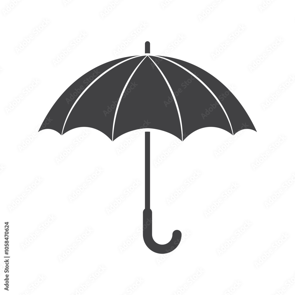 Waterproof umbrella icon in flat style. Parasol vector illustration on isolated background. Rainy protection sign business concept. Waterproof umbrella icon in flat style. Parasol vector illustration on isolated background. Rainy protection sign business concept.