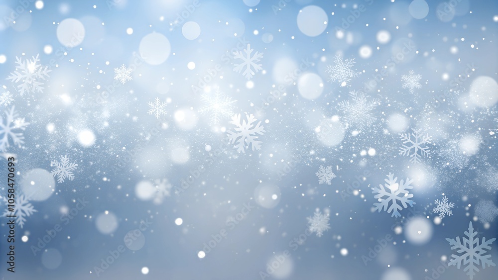 Soft snow falling effect, dreamy and serene winter background Soft snow falling effect, dreamy and serene winter background