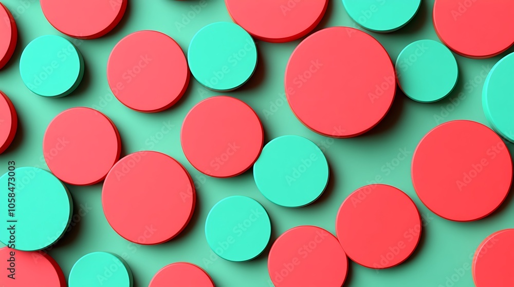 Abstract Red and Green Circles Pattern Simple Neutral Background with Free Space for Design Abstract Red and Green Circles Pattern Simple Neutral Background with Free Space for Design