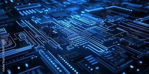 Wallpaper Mural Circuit Board Technology Simple Neutral Background with Free Space for Design Torontodigital.ca