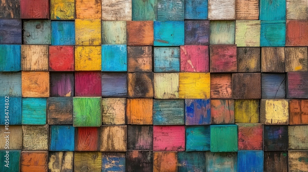 Wood aged art architecture texture abstract block stack on the wall for background, Abstract colorful wood texture for backdrop. Wood aged art architecture texture abstract block stack on the wall for background, Abstract colorful wood texture for backdrop.