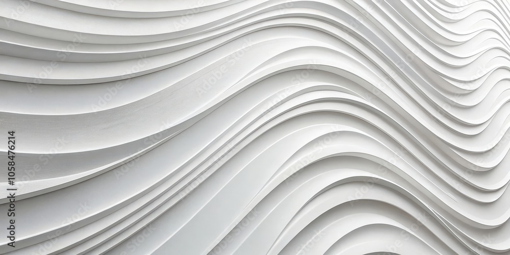 Abstract white wave pattern, minimalist and modern, a dynamic design with flowing curves and delicate texture Abstract white wave pattern, minimalist and modern, a dynamic design with flowing curves and delicate texture