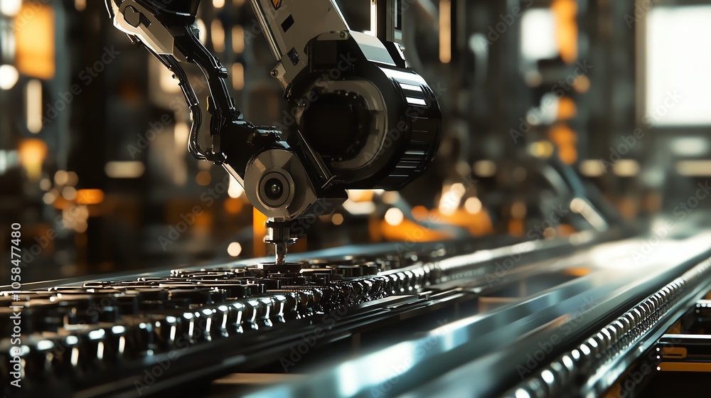 Robot arm in industrial automation operation. Robot arm in industrial automation operation.