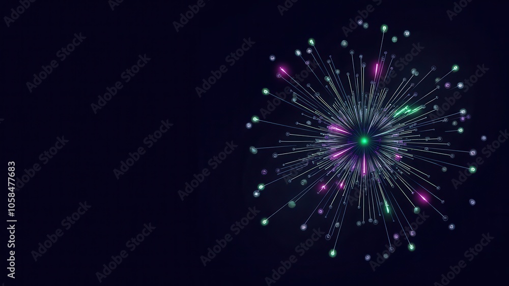 Colorful Abstract Graphic of Computing Elements Colorful Abstract Graphic of Computing Elements