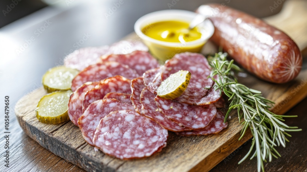 Fresh Charcuterie Board with Pickles and Mustard Dip Fresh Charcuterie Board with Pickles and Mustard Dip