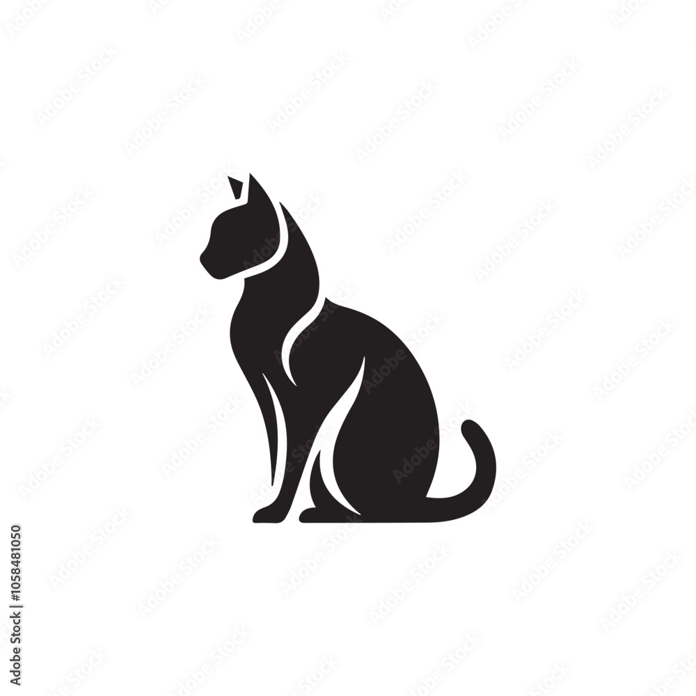 Black cat icons isolated on white background vector animal icon Black cat icons isolated on white background vector animal icon