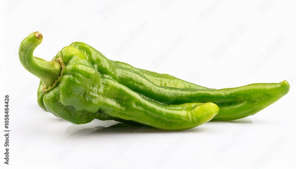 Shishito pepper on white background. Shishito pepper Isolated. Shishito pepper on white background. Shishito pepper Isolated.