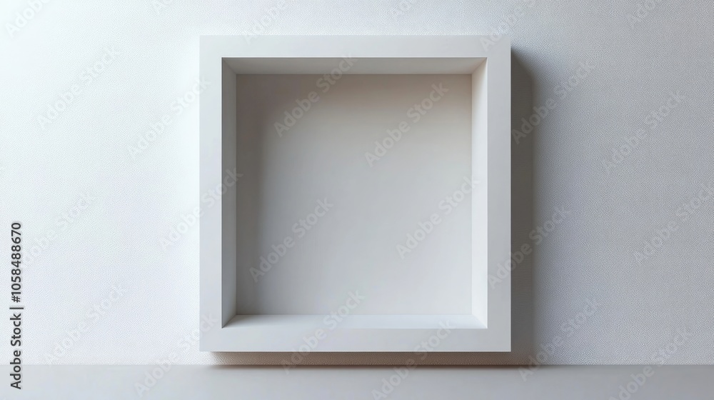 Minimalist white shadow box frame designed to provide an empty space that highlights creativity. Ideal for displaying artwork in a minimalist style, with ample empty space for personalization. Minimalist white shadow box frame designed to provide an empty space that highlights creativity. Ideal for displaying artwork in a minimalist style, with ample empty space for personalization.