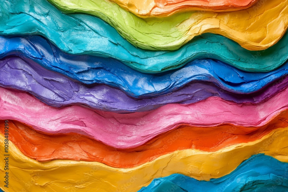 Bright waves made of plasticine Bright waves made of plasticine