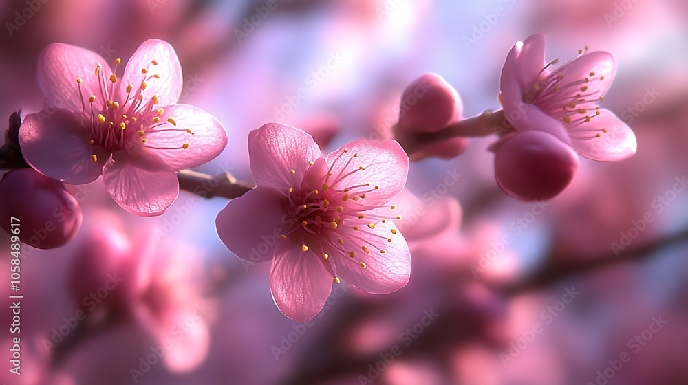 Closeup of pink blossom Clean Blank Canvas with Empty Space for Designs Closeup of pink blossom Clean Blank Canvas with Empty Space for Designs