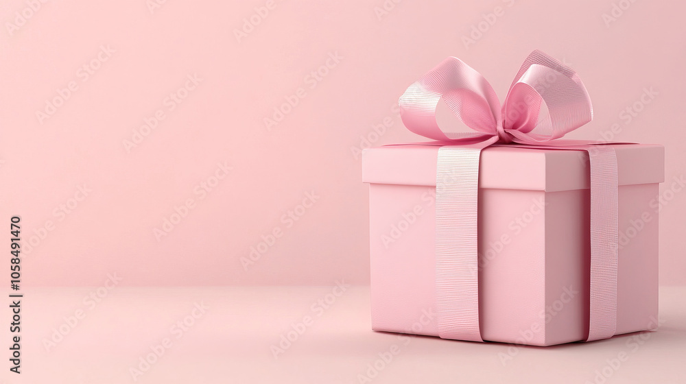 pink gift box on white background. pink gift box with ribbon. pink gift box with bow pink gift box on white background. pink gift box with ribbon. pink gift box with bow