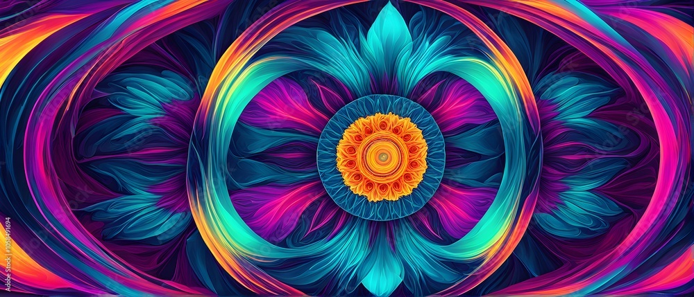 flowing, abstract mandala with shifting geometric patterns and vibrant pastel colors, creating a meditative, rhythmic pulsing effect flowing, abstract mandala with shifting geometric patterns and vibrant pastel colors, creating a meditative, rhythmic pulsing effect