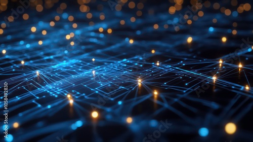 Abstract representation of interconnected data points in a digital space.