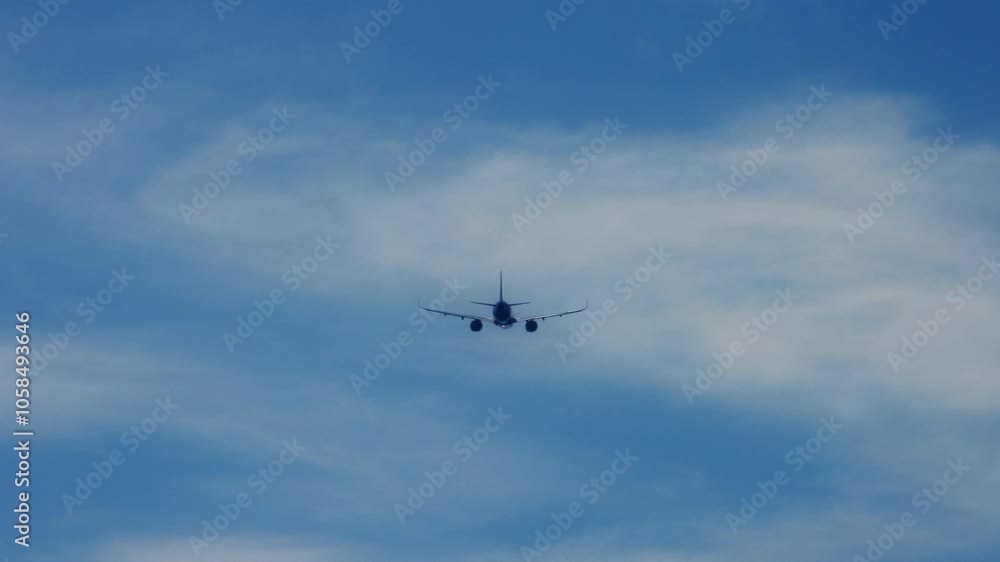 A plane glides across a bright blue sky, symbolizing the excitement of air travel. This scene embodies adventure and freedom, perfect for themes of journey and escape. A plane glides across a bright blue sky, symbolizing the excitement of air travel. This scene embodies adventure and freedom, perfect for themes of journey and escape.