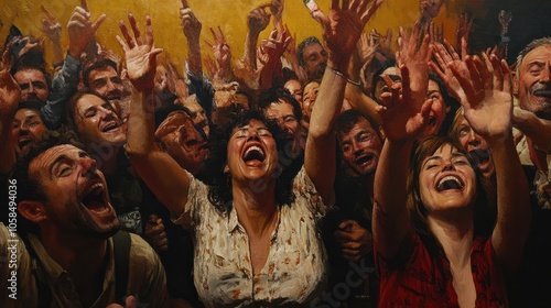 Jubilant people