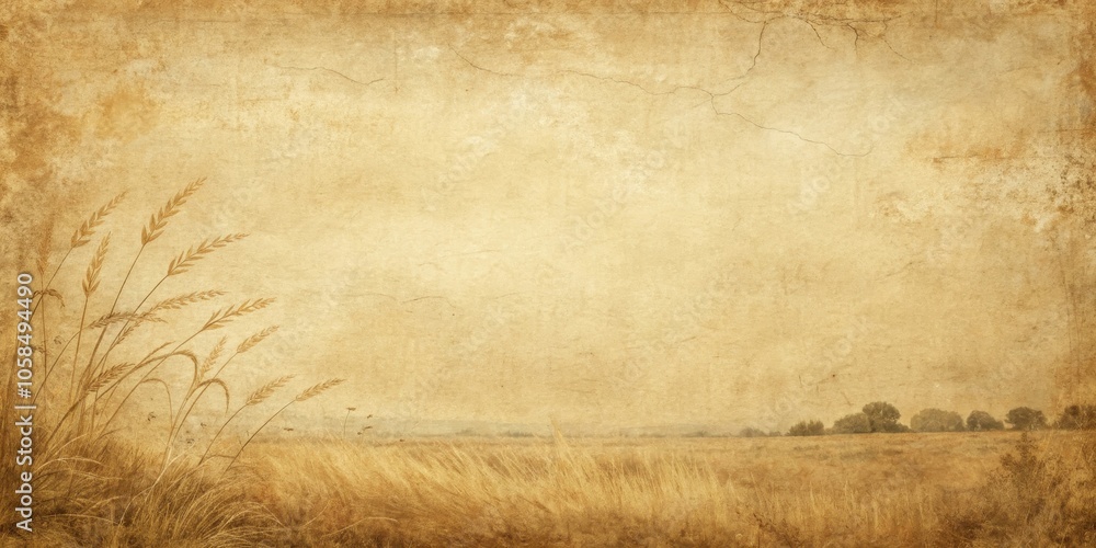 A nostalgic and weathered photograph of a meadow with tall blades of grass blowing gently in the wind, captured on an aged and worn paper background with a vintage filter effect. A nostalgic and weathered photograph of a meadow with tall blades of grass blowing gently in the wind, captured on an aged and worn paper background with a vintage filter effect.