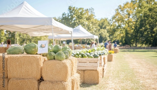 Vibrant Autumn Harvest Festival with Bountiful Displays for Thanksgiving and Halloween Celebrations photo