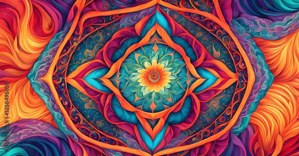 flowing, abstract mandala with shifting geometric patterns and vibrant pastel colors, creating a meditative, rhythmic pulsing effect flowing, abstract mandala with shifting geometric patterns and vibrant pastel colors, creating a meditative, rhythmic pulsing effect