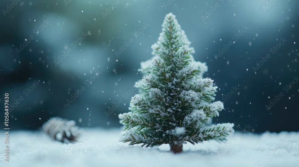 Decorating a Christmas tree in a snowy environment creates a festive frosty background, perfect for a happy New Year and Merry Christmas theme. Ideal for adding your own text. Decorating a Christmas tree in a snowy environment creates a festive frosty background, perfect for a happy New Year and Merry Christmas theme. Ideal for adding your own text.