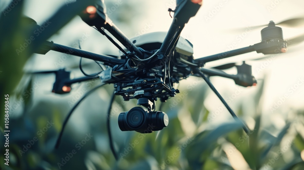 Fototapeta premium Drone in a cornfield