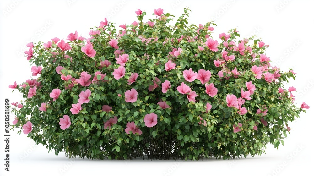 custom made wallpaper toronto digitalHibiscus bush isolated on white background