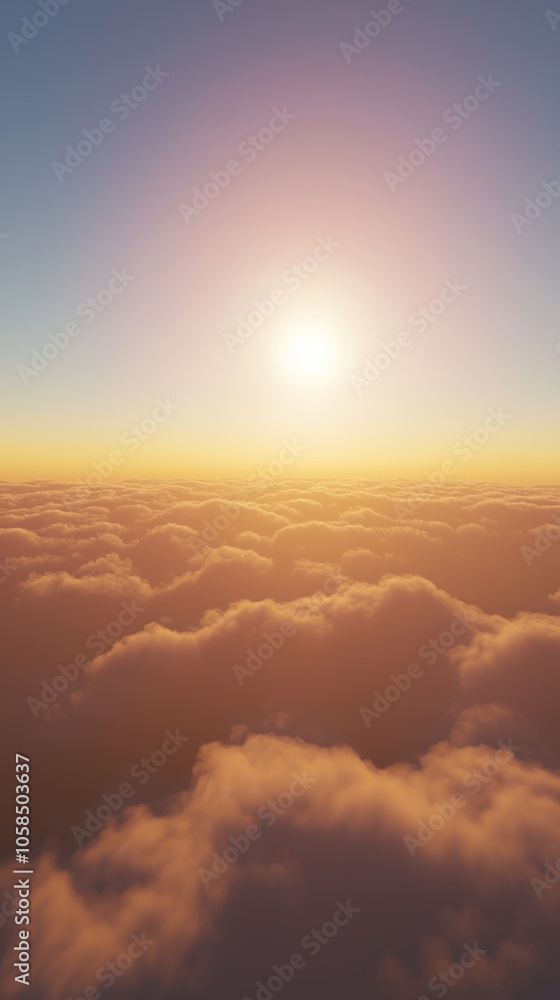 Sunset Above the Cumulus Clouds Sunset Above the Cumulus Clouds