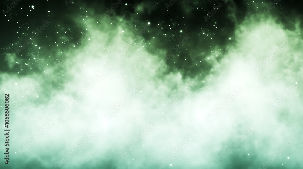 Green Nebula Space Background Blank Background with Copy Space for Design Projects Green Nebula Space Background Blank Background with Copy Space for Design Projects
