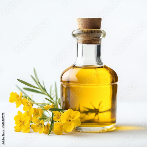 Natural Wellness Golden Oil and Vibrant Yellow Blooms
 photo