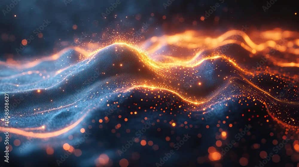 Futuristic 3D design visualizing big datanalysis with fractal elements Futuristic 3D design visualizing big datanalysis with fractal elements