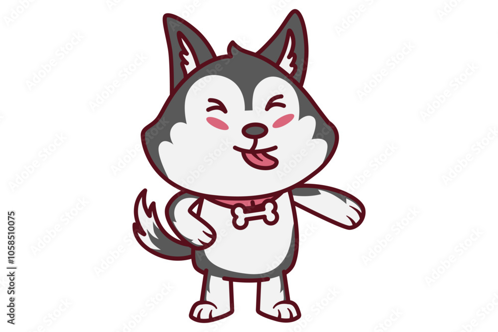 Cute Dog Is Sticking Out its Tongue Illustration Cute Dog Is Sticking Out its Tongue Illustration
