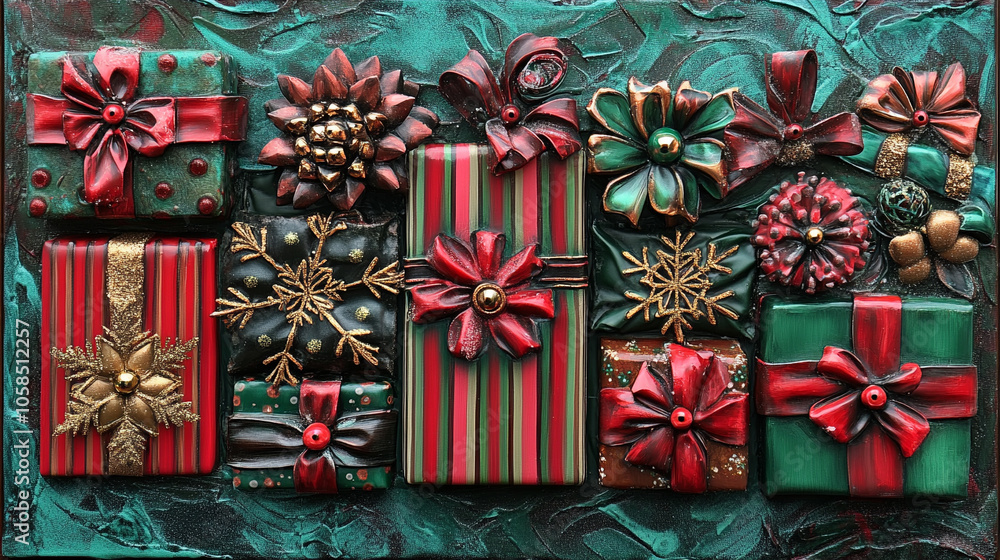 green and red gift box green and red gift box