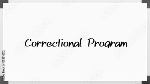 Correctional Program のホワイトボード風イラスト