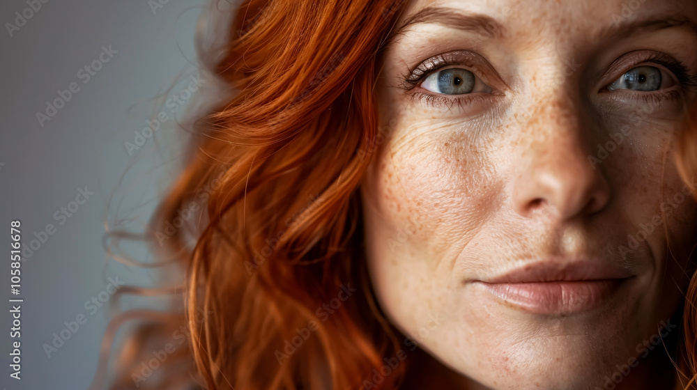 A mature, beautiful woman with red hair. A mature, beautiful woman with red hair.