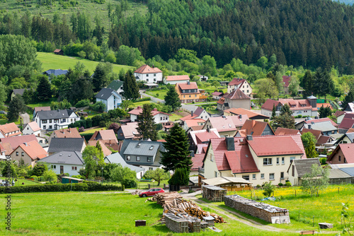 Blick auf Rotterode im Thüringer Wald