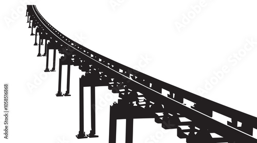 Conveyor belt silhouette isolated on white background