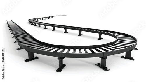 Conveyor belt silhouette isolated on white background