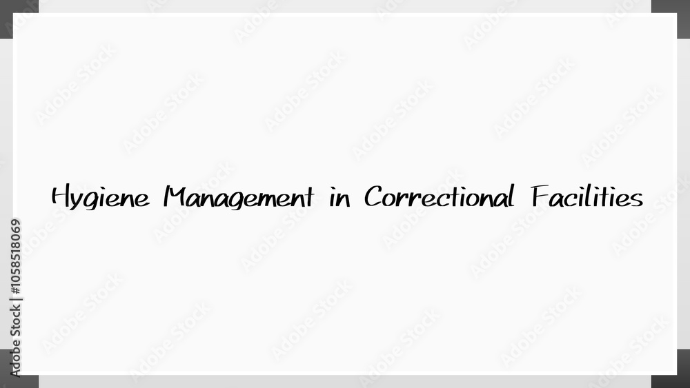 Hygiene Management in Correctional Facilities のホワイトボード風イラスト Hygiene Management in Correctional Facilities のホワイトボード風イラスト