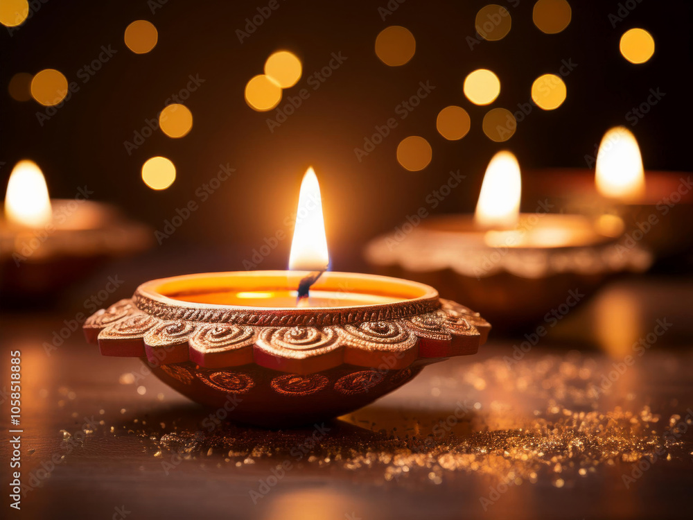 burning candle in Diwali burning candle in Diwali