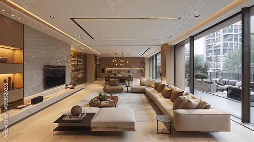 Luxurious Modern Living Room with Elegant Decor