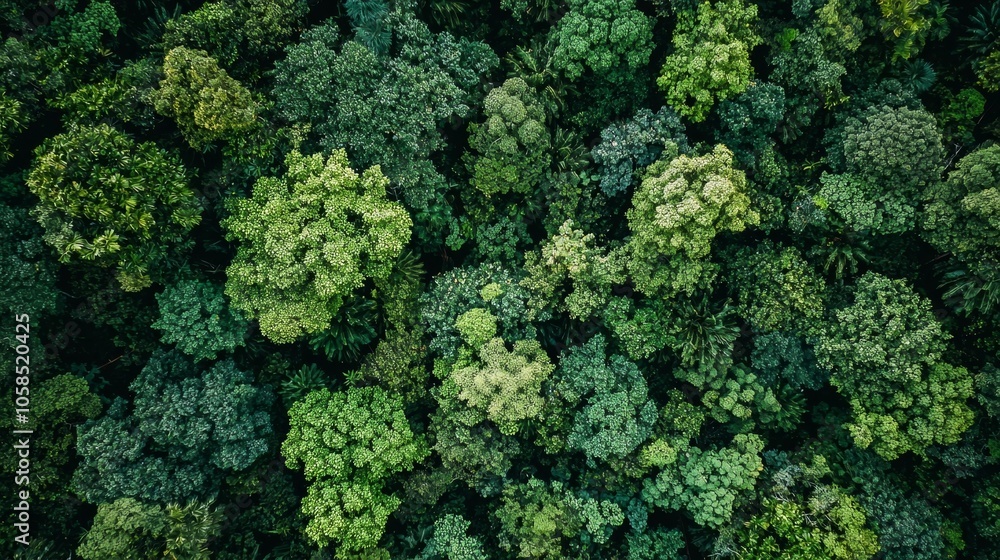 Verdant Forest Canopy from Above Verdant Forest Canopy from Above