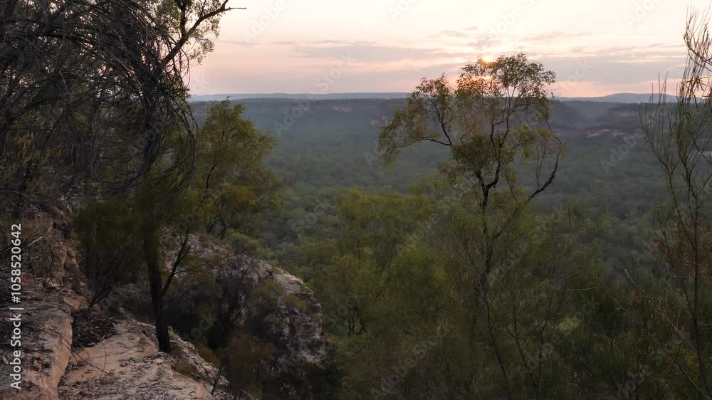 Sunset views from the walking track, Isla Gorge, Queensland, Australia