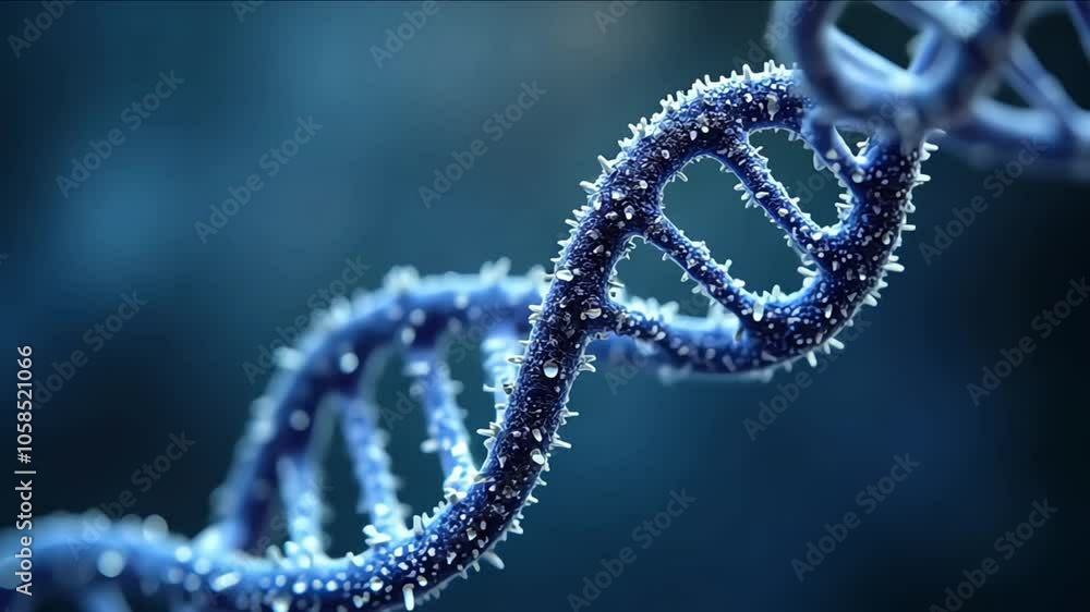 A close up of a dna strand with some light coming from it A close up of a dna strand with some light coming from it