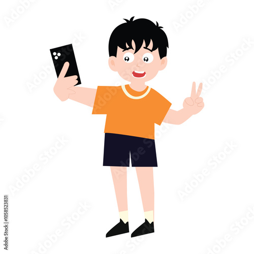 adorable boy uniform school angry, happy, variant exspression and pose. student wearing uniform character collection