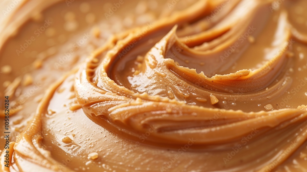 Close-Up of Creamy Peanut Butter Texture Close-Up of Creamy Peanut Butter Texture