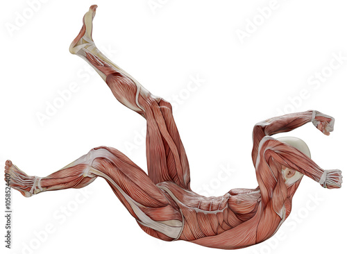 male muscle body exercise person with transparent background