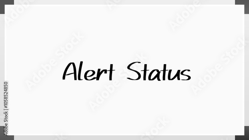 Alert Status のホワイトボード風イラスト