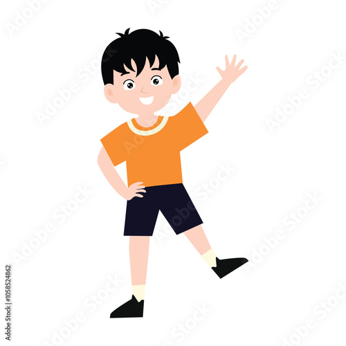 adorable boy uniform school angry, happy, variant exspression and pose. student wearing uniform character collection