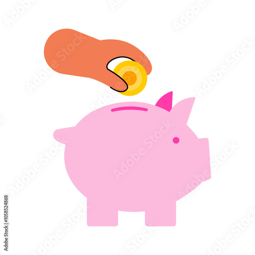 Business Hand Illustration 1 Hand Holding Coins
